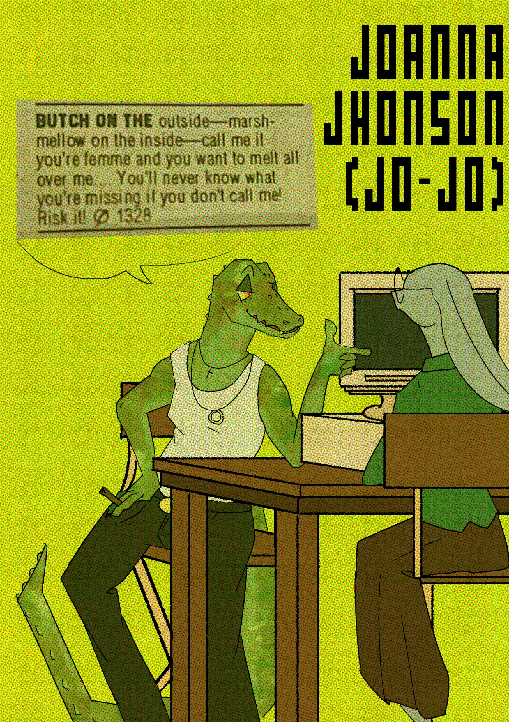 Drawing lesbians from a 90s local newspaper, 4(based on the post by coolperson3008 on twt) posted by Raposeira