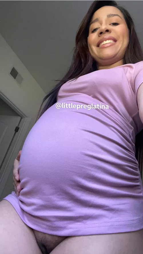 Guess how many month is my preggo bump  by littlepreglatina