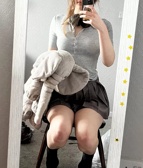 matching with my stuffy 🐘🐘🐘  by Immediate-Hunter6247