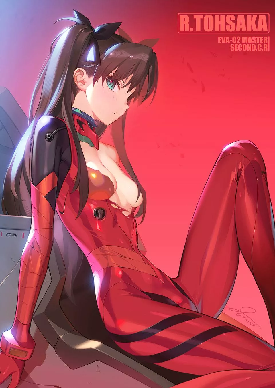 Rin Tohsaka, Second Children (Siino) [Fate & Evangelion crossover] posted by cumqueen997