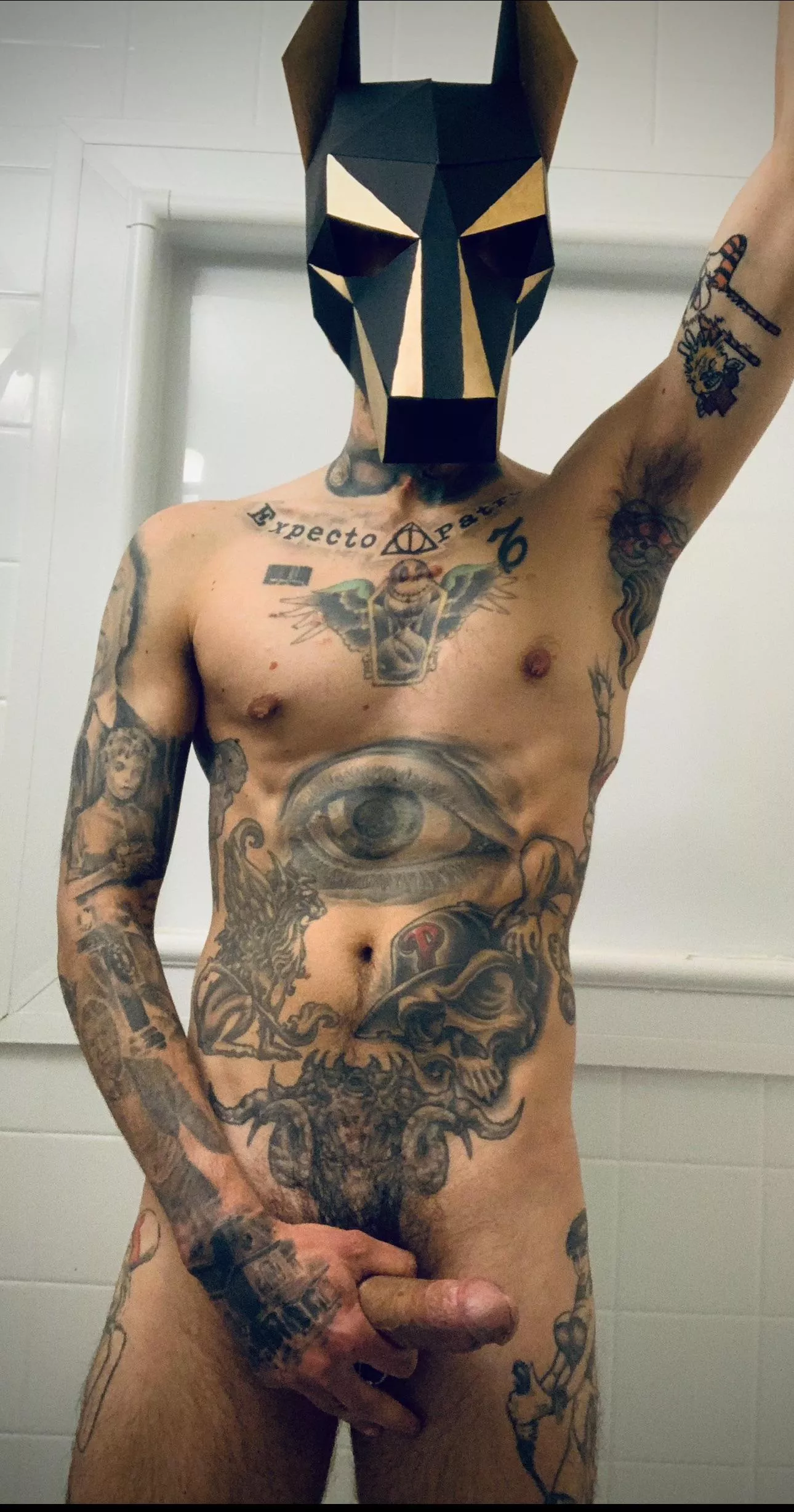 Throwback to my first pup hood, that I made during the COVID lockdown, plus my 🦴 too posted by Taako_Tuuesday