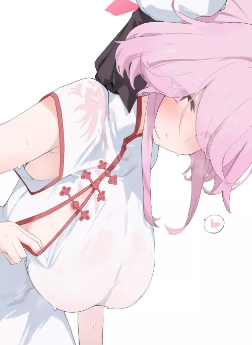 Tomoe teasing her boobs by marxsander2016