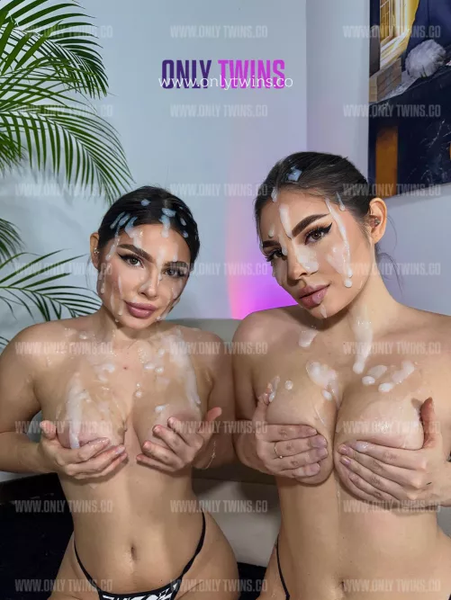 Which of the two swallowed more milk? We have new fetishes on our page 🥛💦😏 by Onlytwins