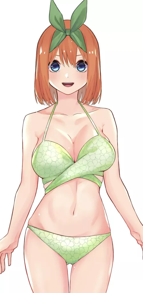 Yotsuba Confidently Wearing Her Green Bikini [Quintessential Quintuplets] by Csxc