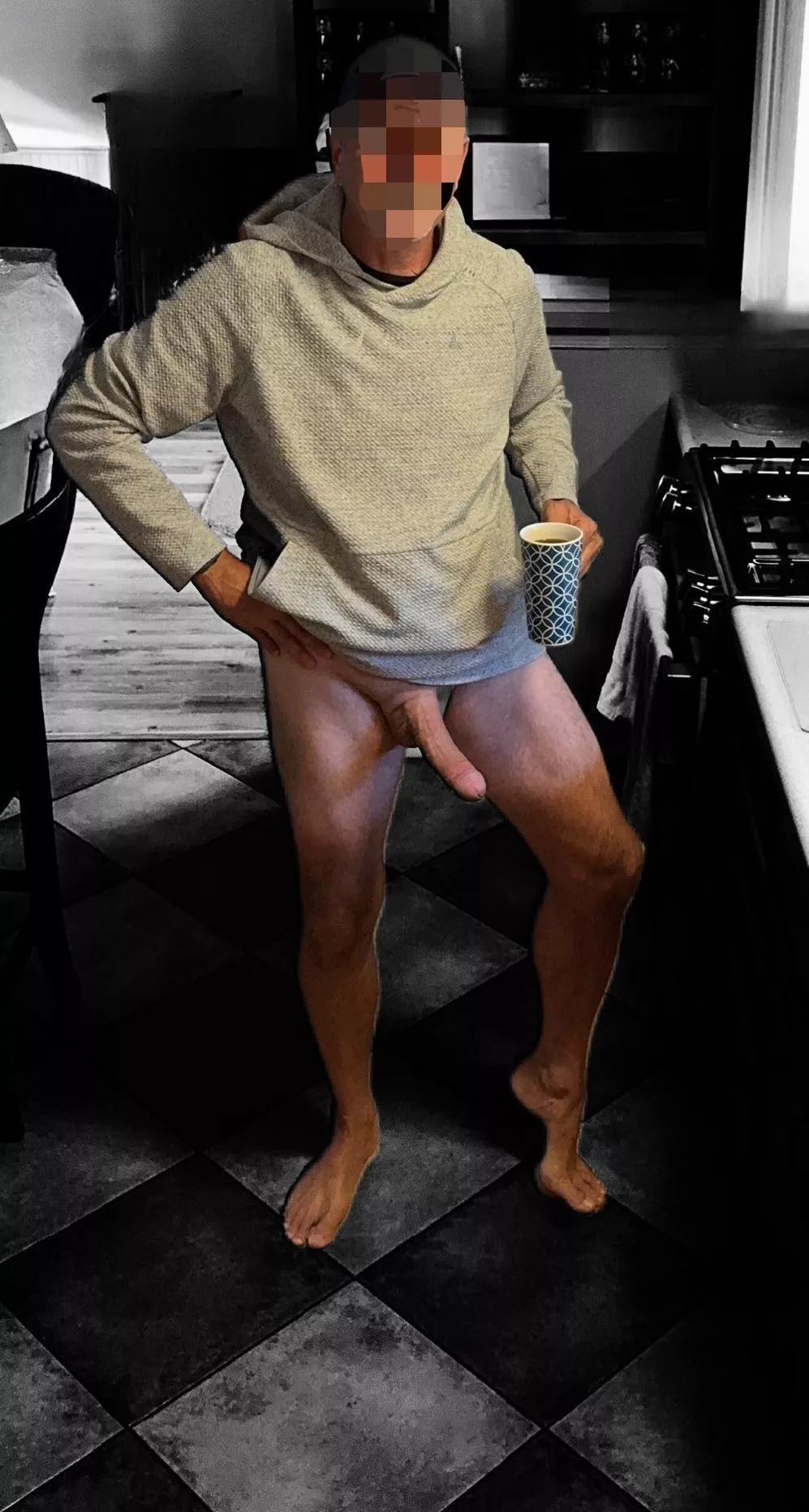 (53)Saturday morning with my cock out sipping my coffee  …waiting for some attention from YOU  posted by blackoutram23