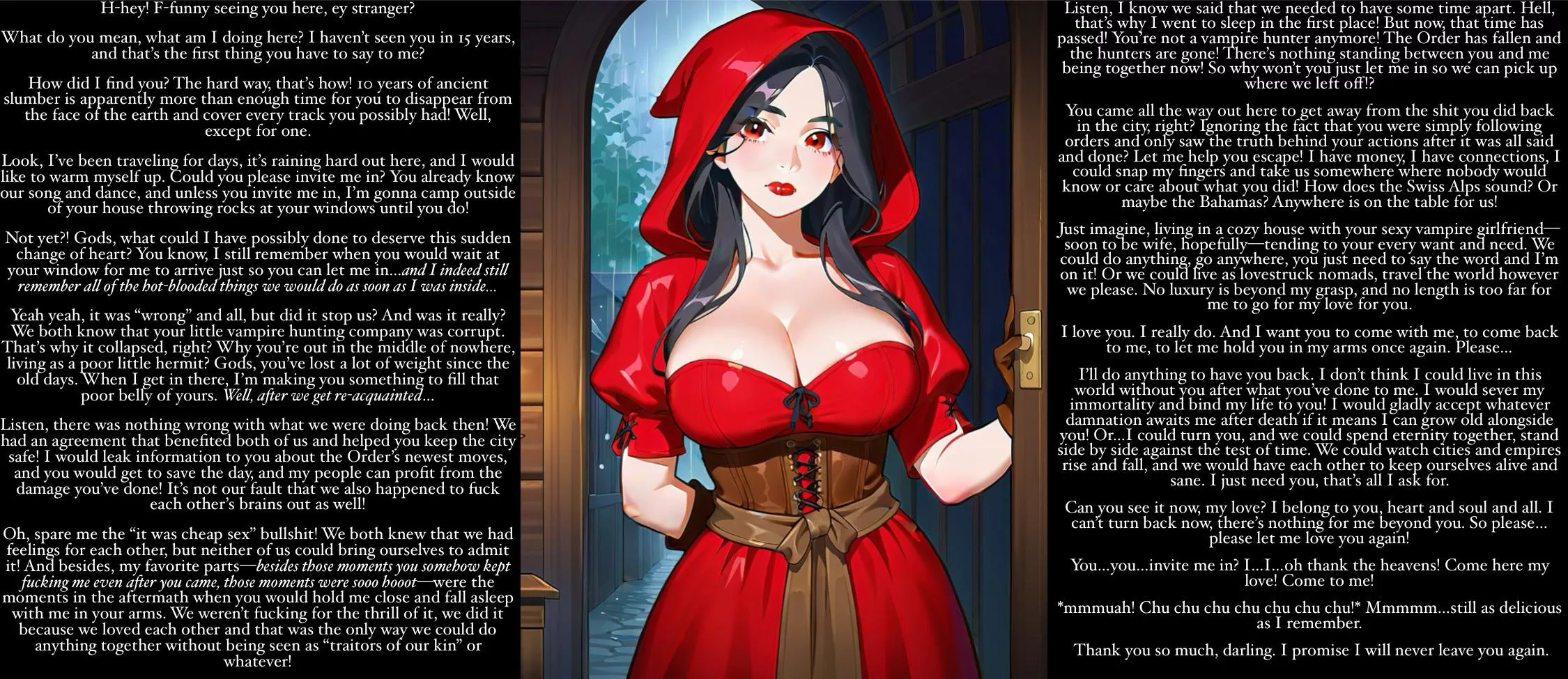 A forbidden fruit now within reach [make POV] [long] [vampire hunter x vampire] [forbidden love] [devotion] [good ending] posted by Sir-M-Oxlong