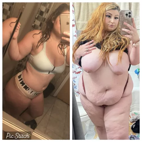 Can you believe how much I’ve gained?!? by penelopejadexo