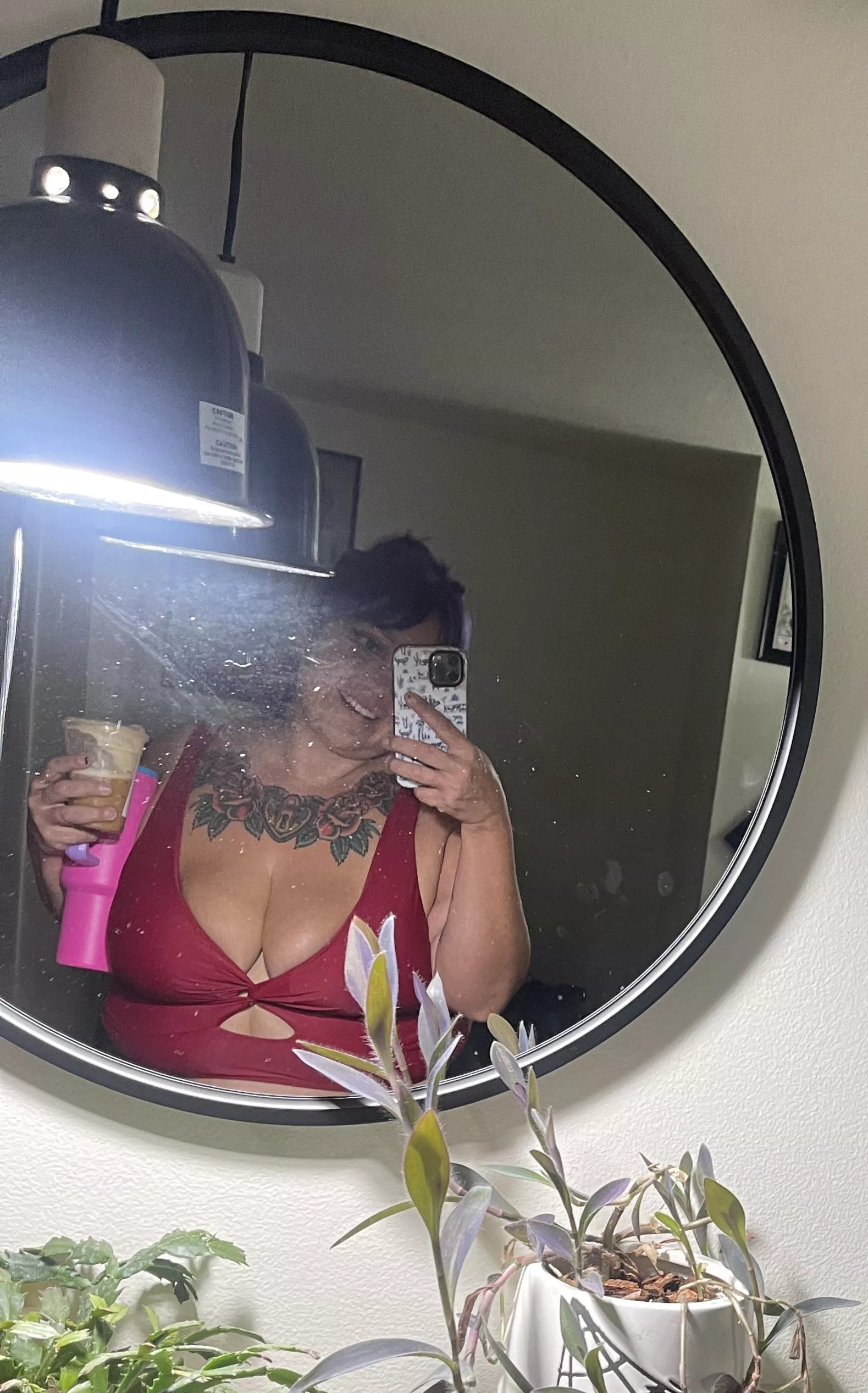 Mirror selfie (definitely not trying to make you look at my cleavage) posted by anomalee-spectre