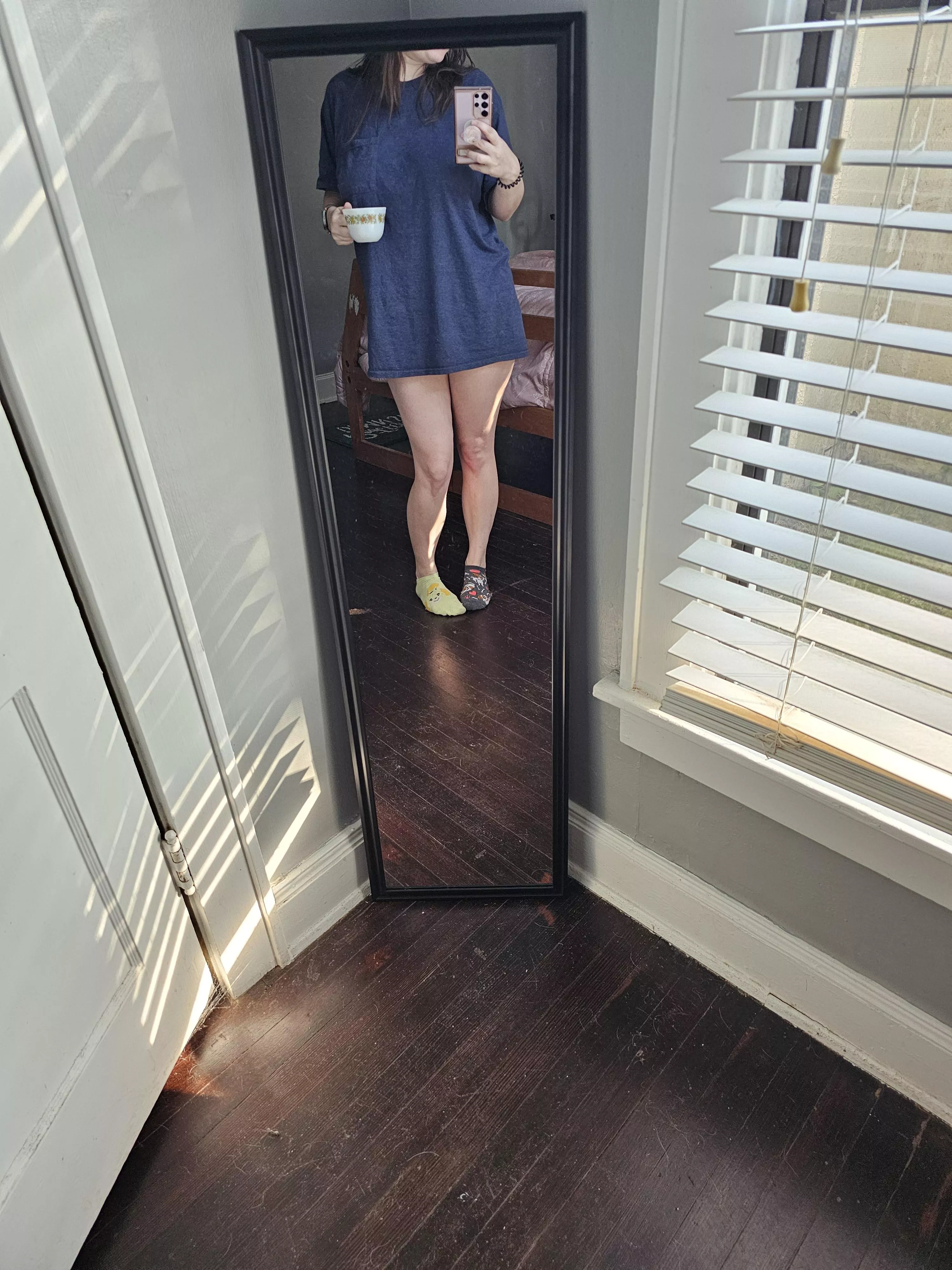 My night shirt is long enough to forgo pants posted by yourbakedbabe