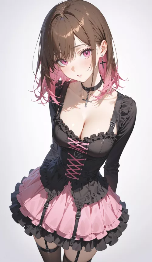 Black/Pink Goth Girlfriend  by CheetahSperm18