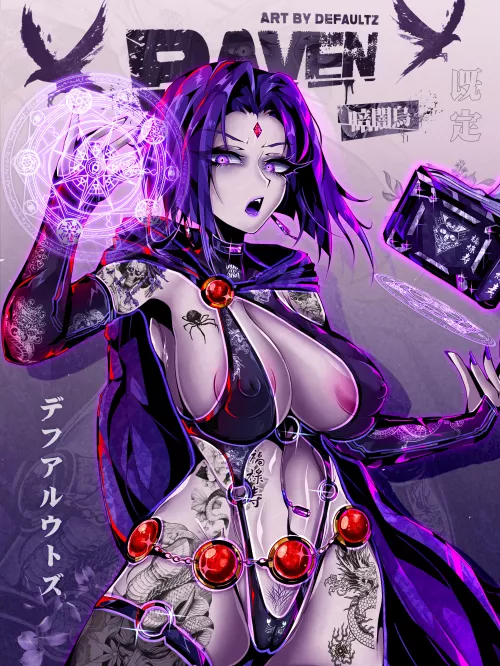 My Raven fanart (Artist : Defaultz) by Defaultz17