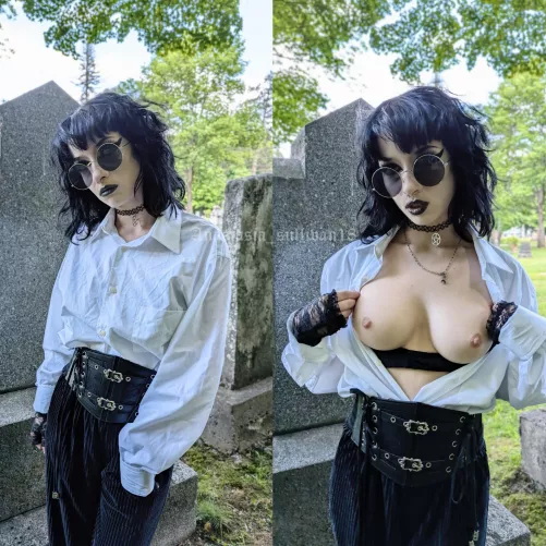 showing off in the graveyard  by Anastasia_sullivan18