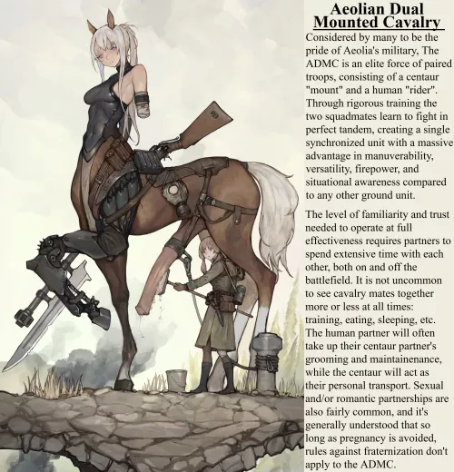 The Aeolian Dual Mounted Cavalry [Centaur] [Horse Cock] [Lore] (Artist: iuui) by K-tonbey