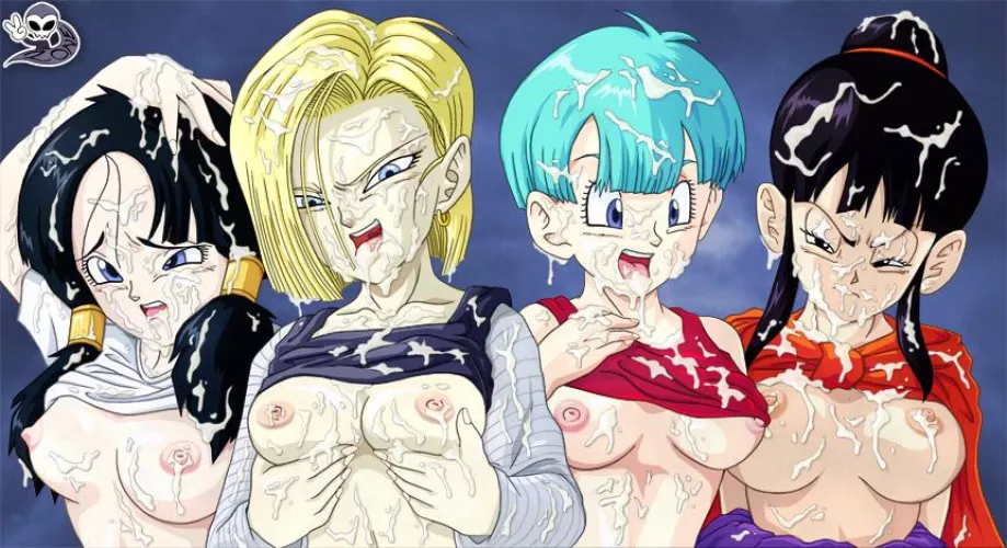 Videl, 18, Bulma, and Chi-Chi get bukakked [Dragon Ball Z] (Zone) by EvidenceOfDespair