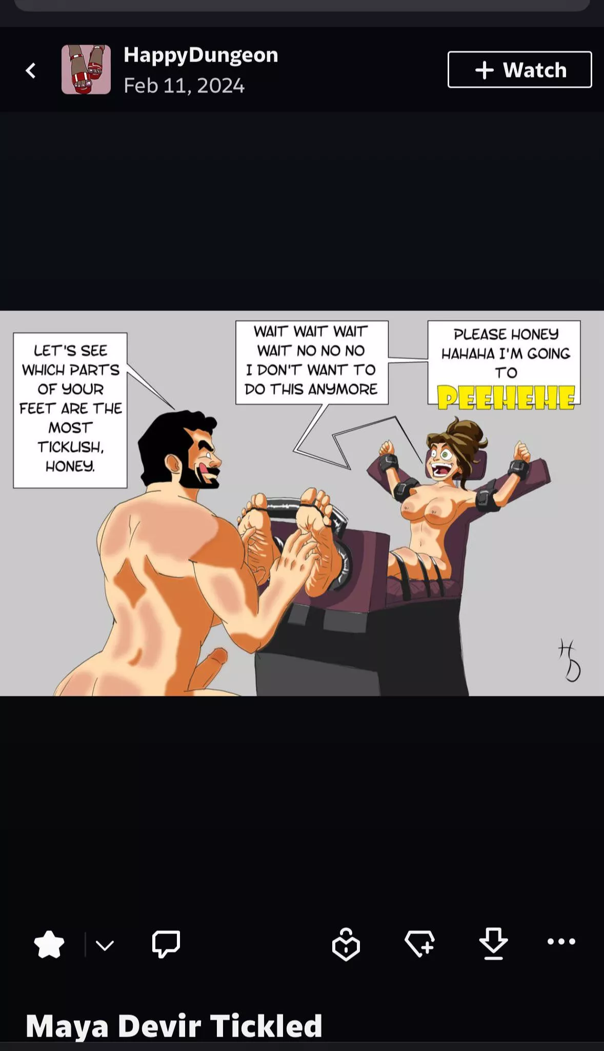 Devir Tickling FanArt from HappyDungeon on Deviantart  posted by Imbackinhere5