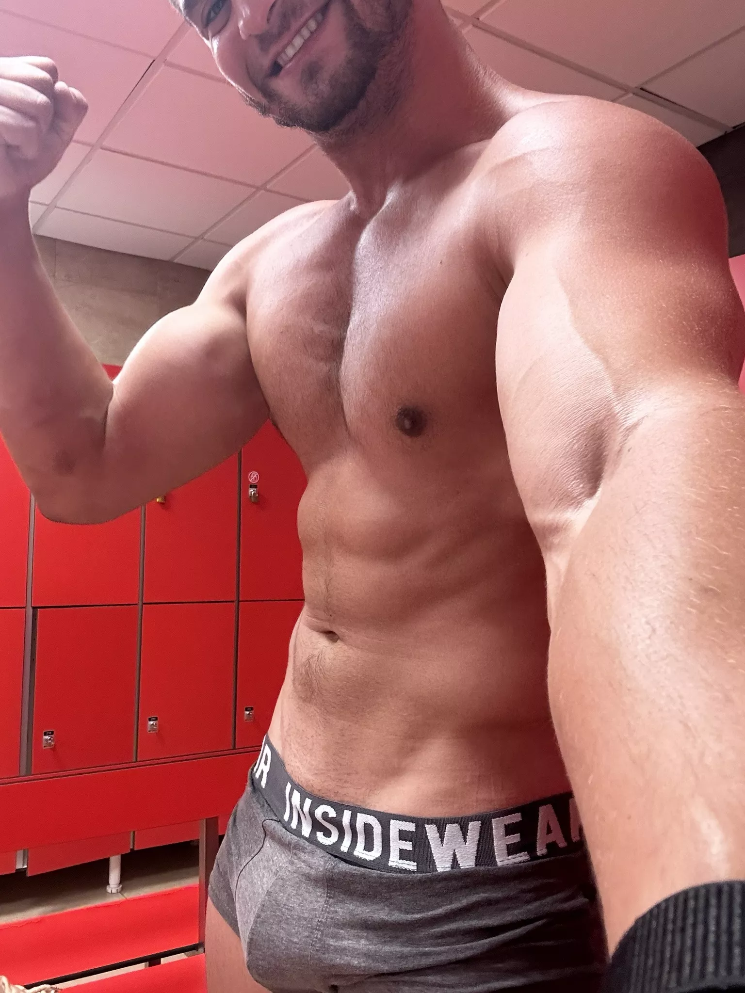 I get a bulge every time I think that someone can see me in the changing rooms at the gym.
 posted by realisiwak