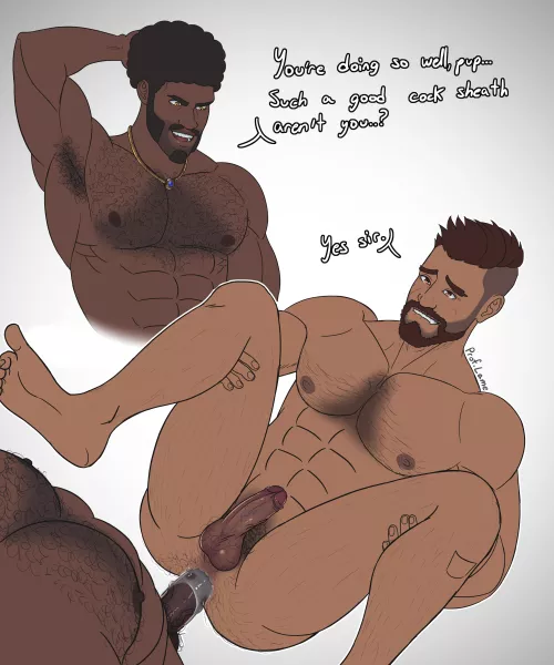 Kinktober Prompt 1: Praise - Doomfist x Reaper from Overwatch (Art by Me, Prof. Lame) by FartLame