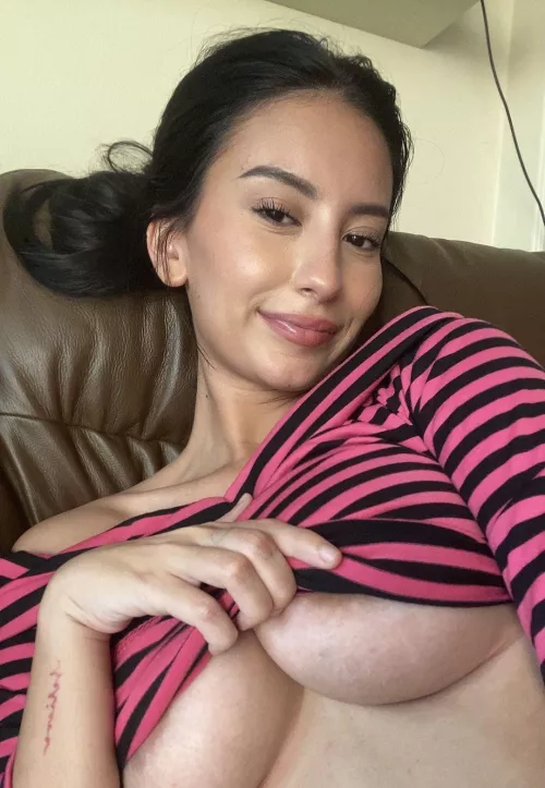 What would your cock say if I lifted up my top more by PrincessBabyGirle