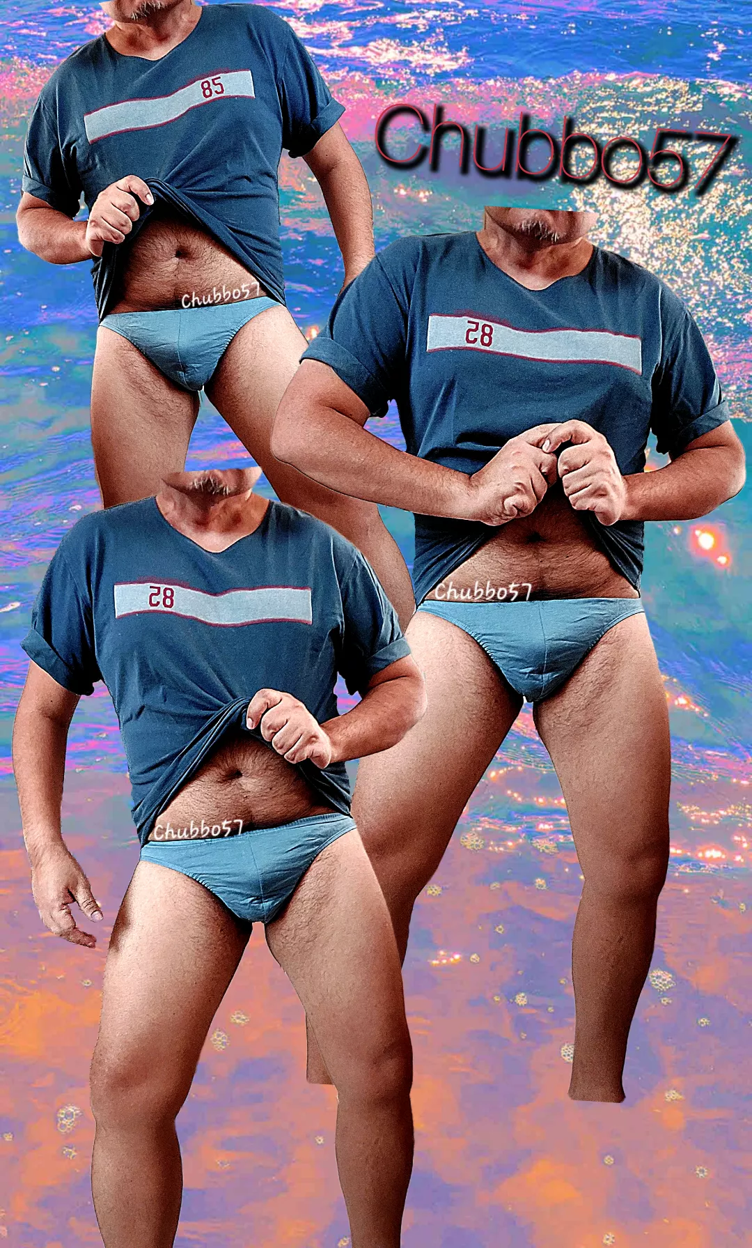 Dug up these unworn new briefs bought many years ago, from its box at the back of my closet. 3 more colours to try on. Glad they still fit. 😅🩲🍌🍒🤭 posted by chubbo57