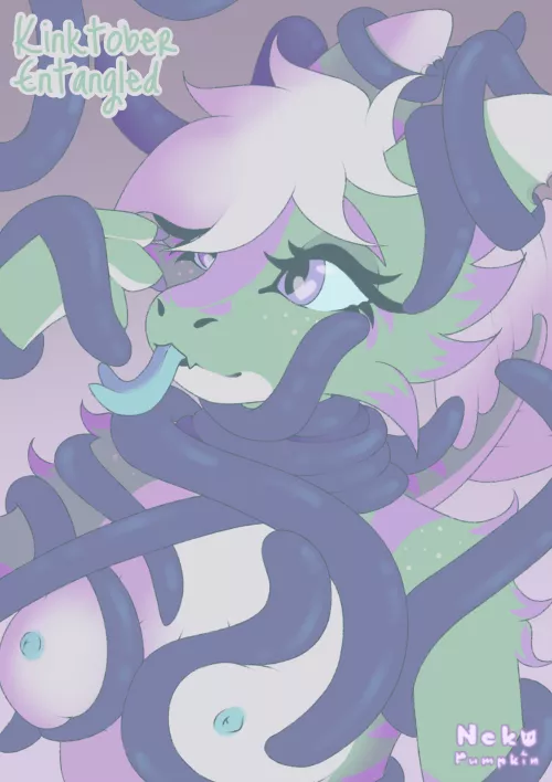 Kinktober - Entangled [F] (nekopumpkin) by NekoPumpkinArt