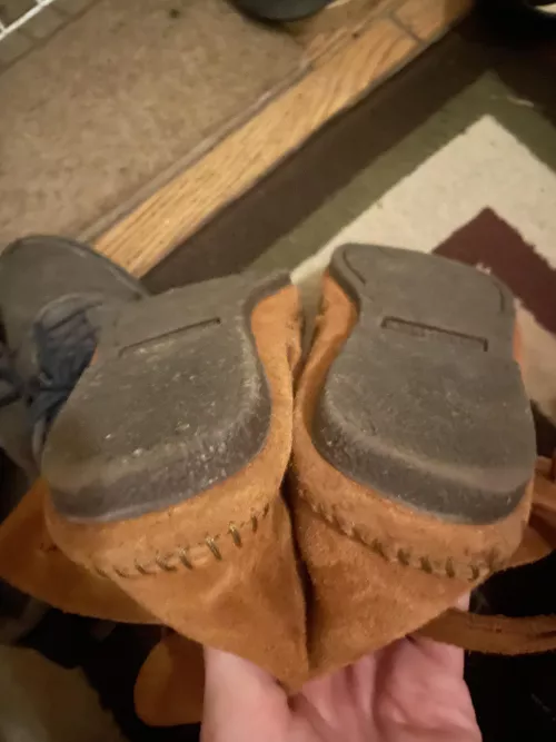 Minnetonka Two Button Hard Sole Boots- Soles Wearing by Apollo10PanCake