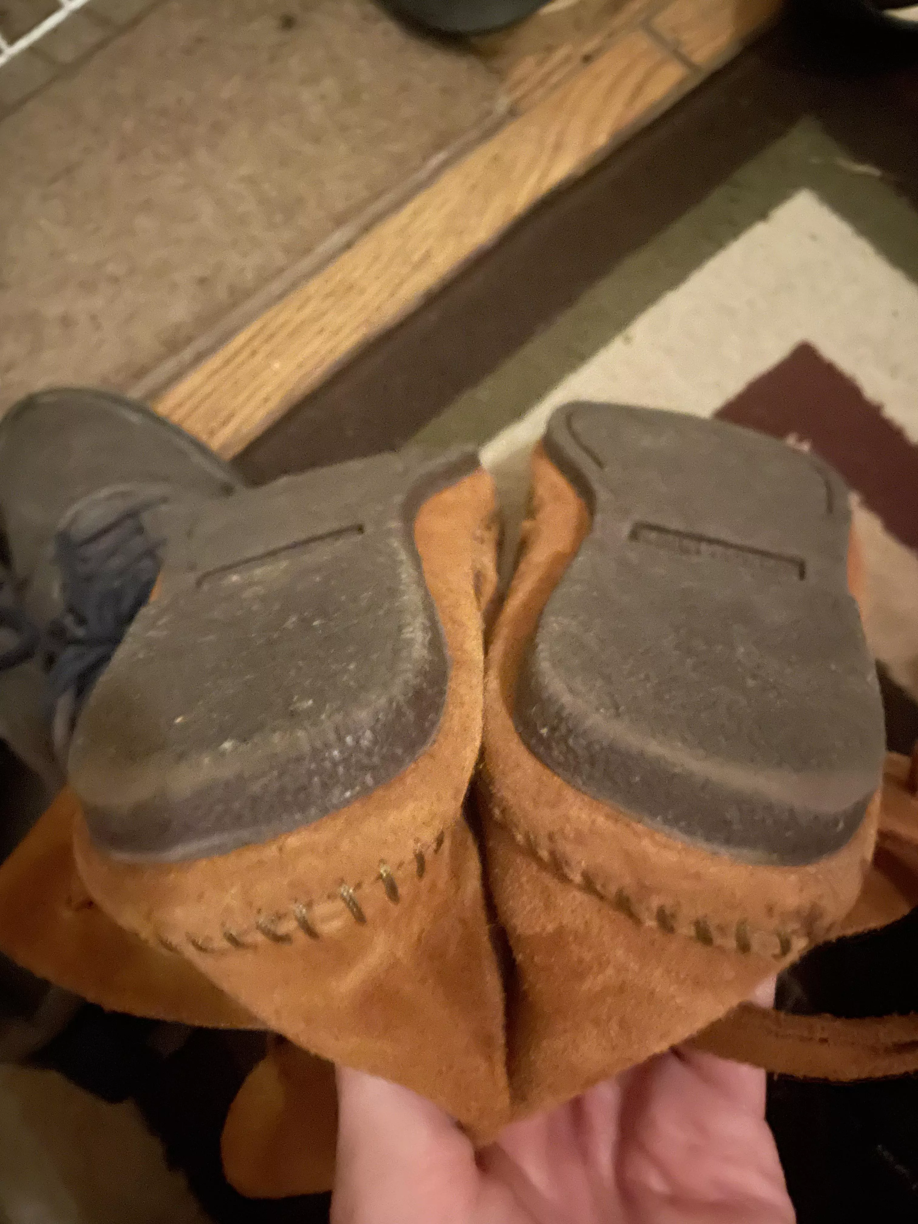 Minnetonka Two Button Hard Sole Boots- Soles Wearing posted by Apollo10PanCake