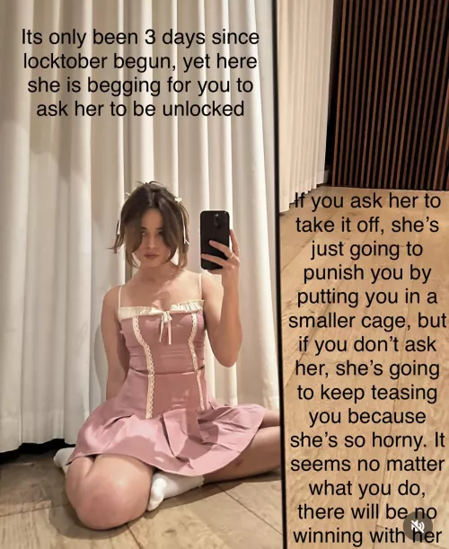 Shes always gets so horny locking you up, and yet it’s only ever a lose-lose for you (Valkeraye) by justmegoddamnit