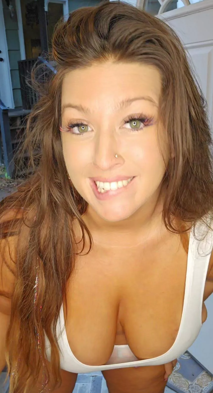 You can see down my uniform  posted by Babylittlelo