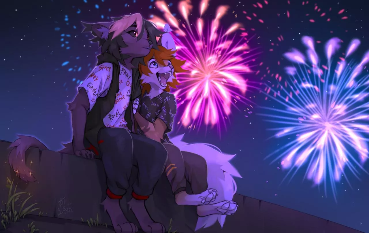 Fireworks 🎆 (art by Reysi) posted by Bonkers_Reee