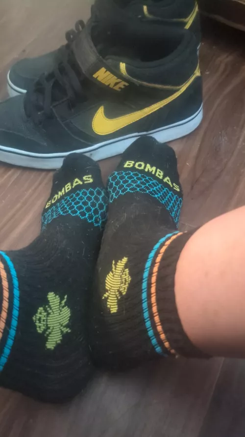 High top shoes make my feet extra sweaty 😈 by FunnyBackground2653