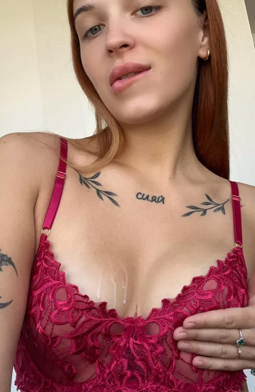 I showed my dad how to give a blowjob, and this is the result on my boobs by LoveSweetKitty