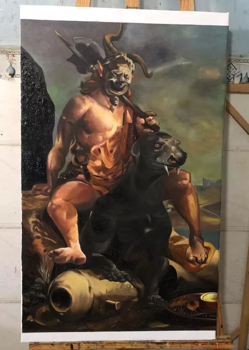 Is that NSFW enough? 😂 (hand painted portrait) by ArtistMonkeys