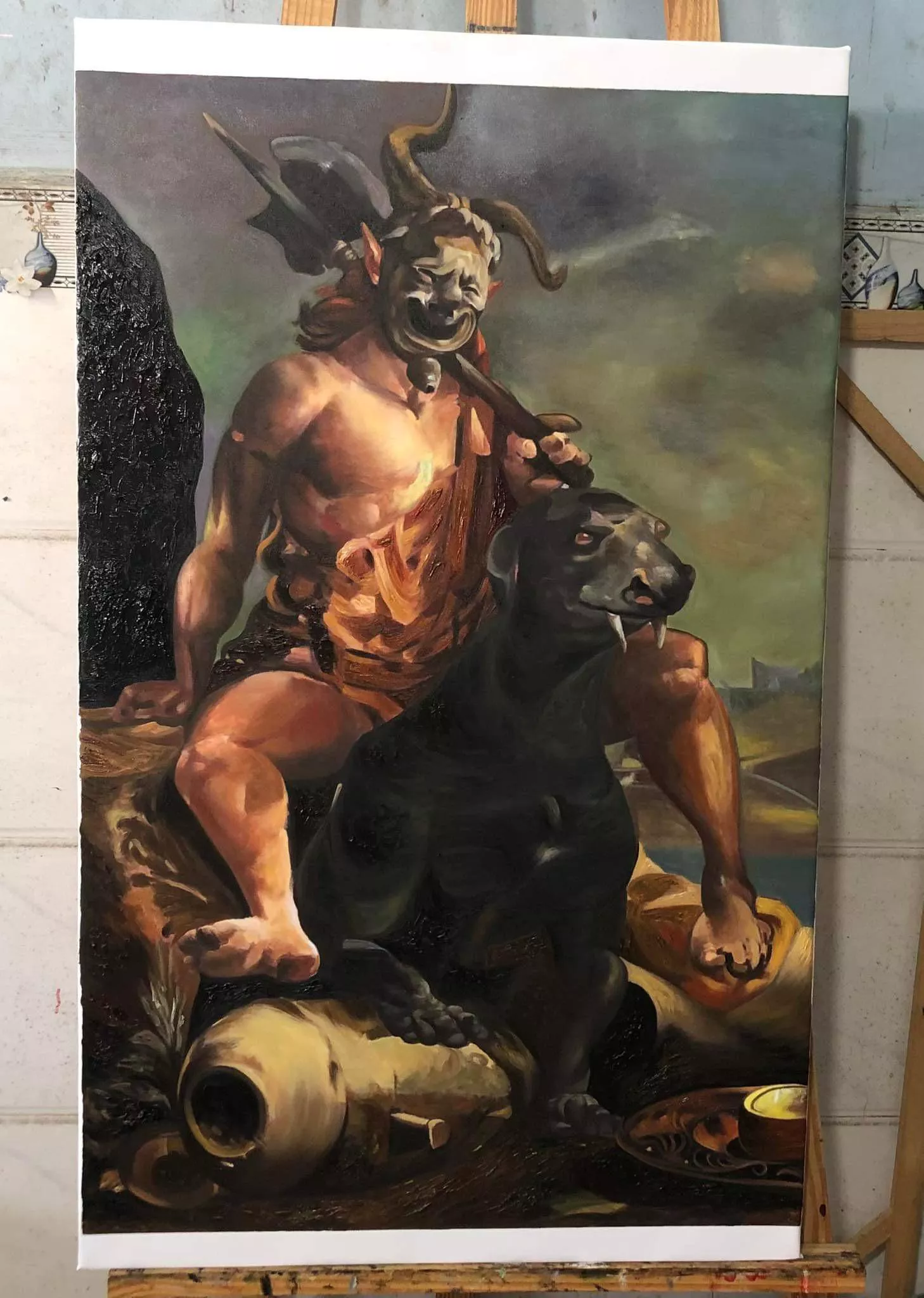 Is that NSFW enough? 😂 (hand painted portrait) posted by ArtistMonkeys