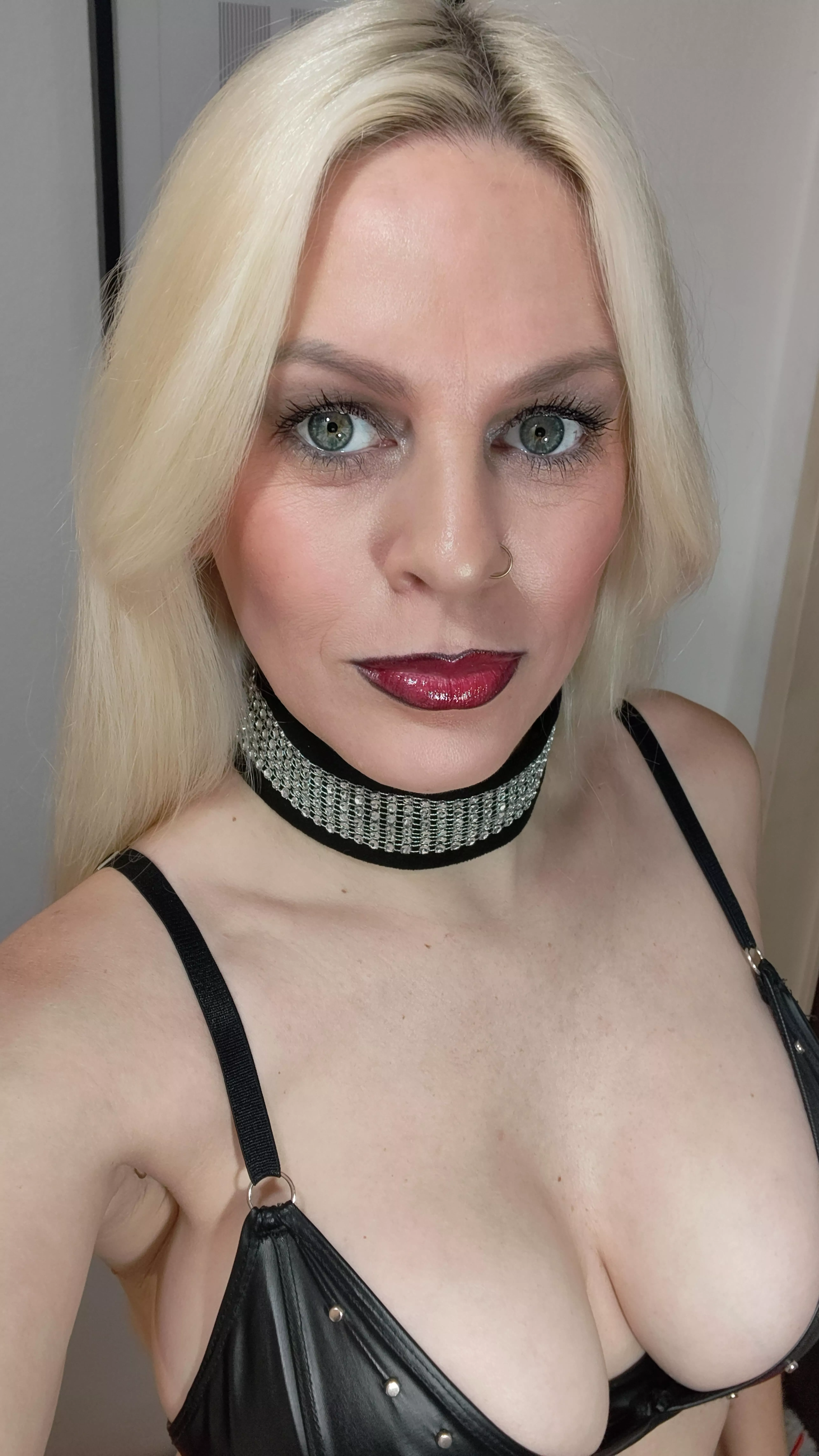 What I like most about black leather lingerie is that it makes my eyes stand out. posted by cintyokey