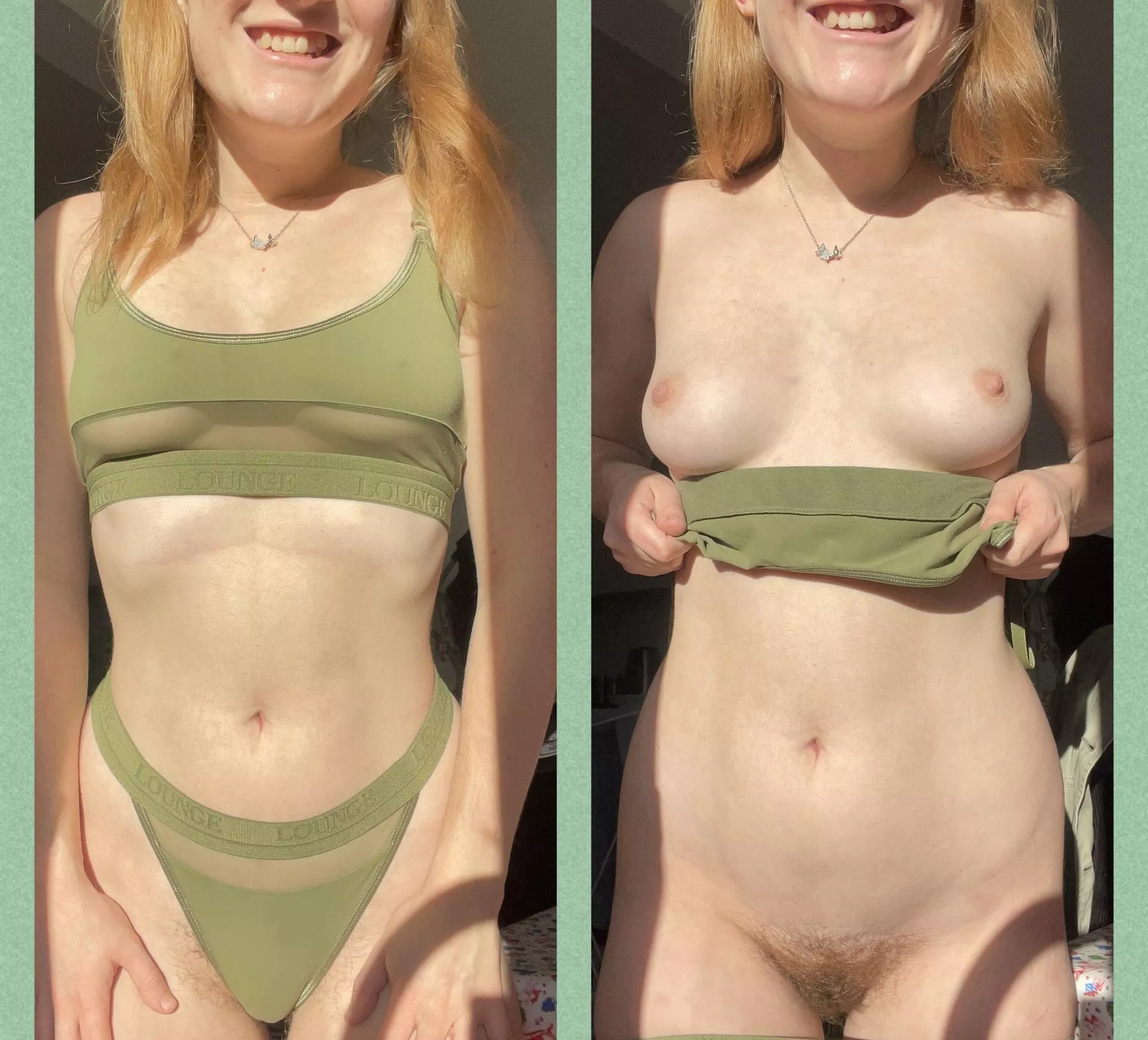 Which part of me is your favourite: my ginger hair, perky titties, smile or ginger bush?  posted by Tallulahmwah