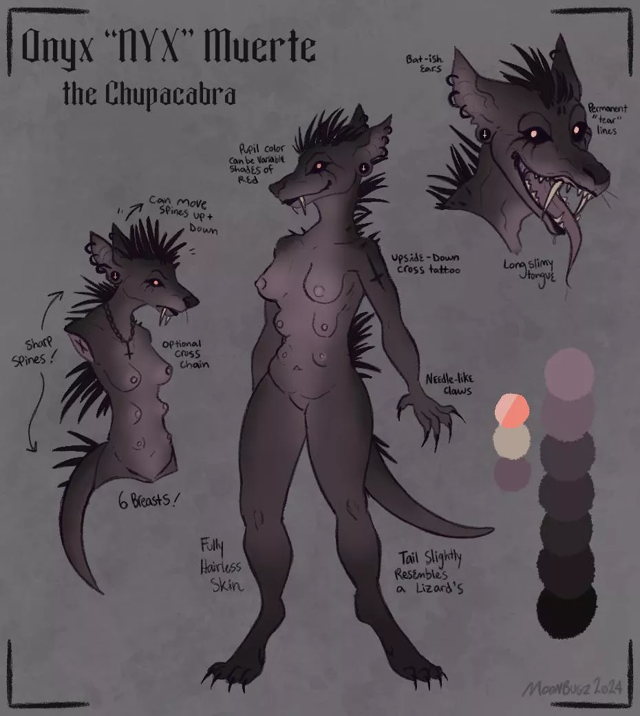 [X] (OC) Onyx Muerte the Chupacabra  posted by JarFullOfBugs