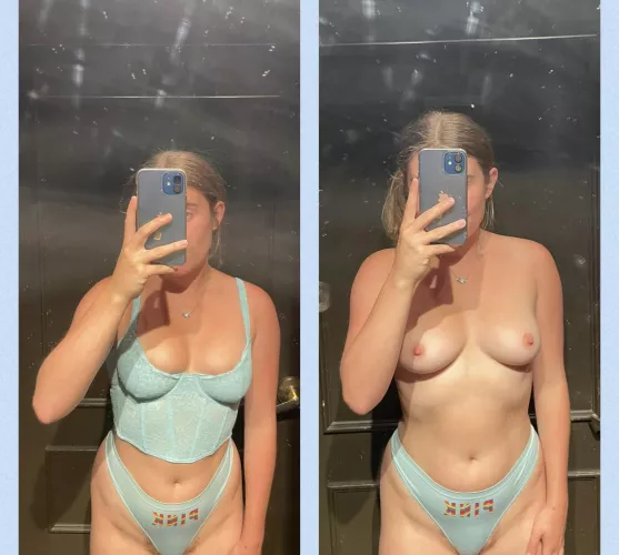 The selfie my friends see when I’m shopping VS the internet 🤭  by Tallulahmwah