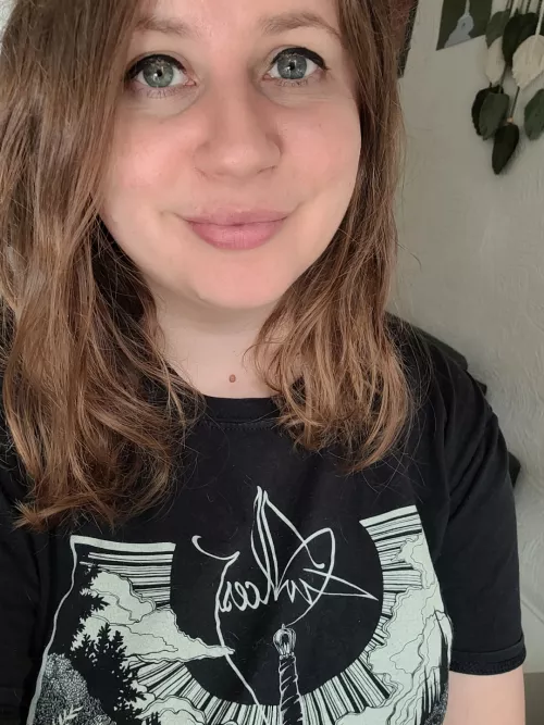 The shirt says Alcest, I can recommend to look that up;)  by Niamh-Emerald