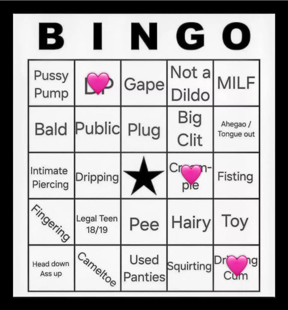 20[f4f] #PA - help me fill my bingo card out 🥺 posted by sluttygarbagerat