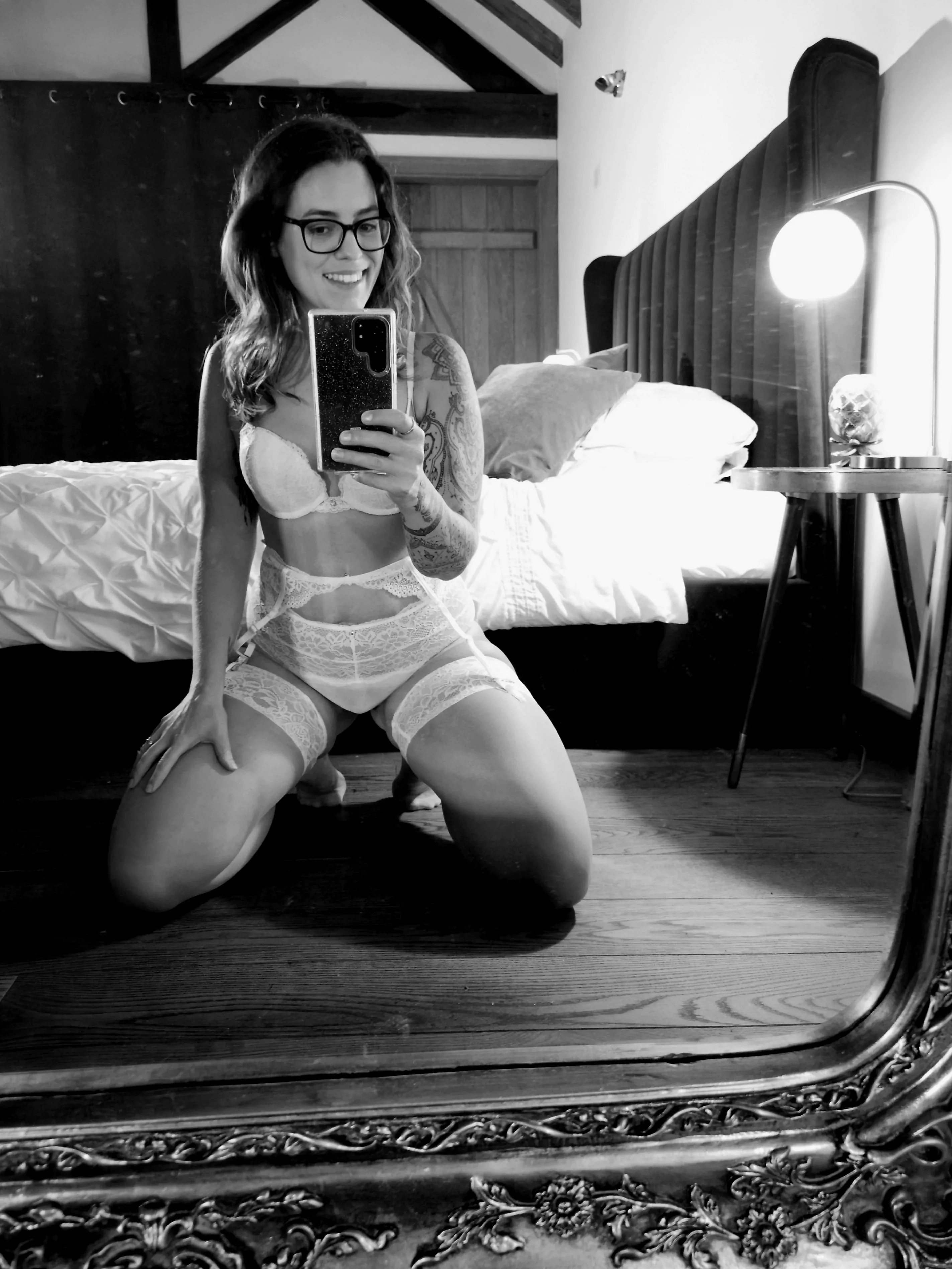 A getting ready for a date selfie. Here is my lingerie choice. I hope that you all have as good an evening as me posted by Innocent_hotwife_xxx