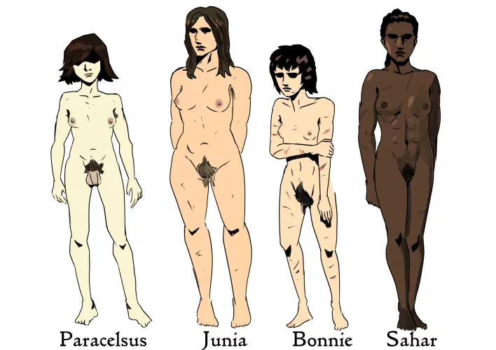 body heacanons for my favourite DD2 ladies by owiv3