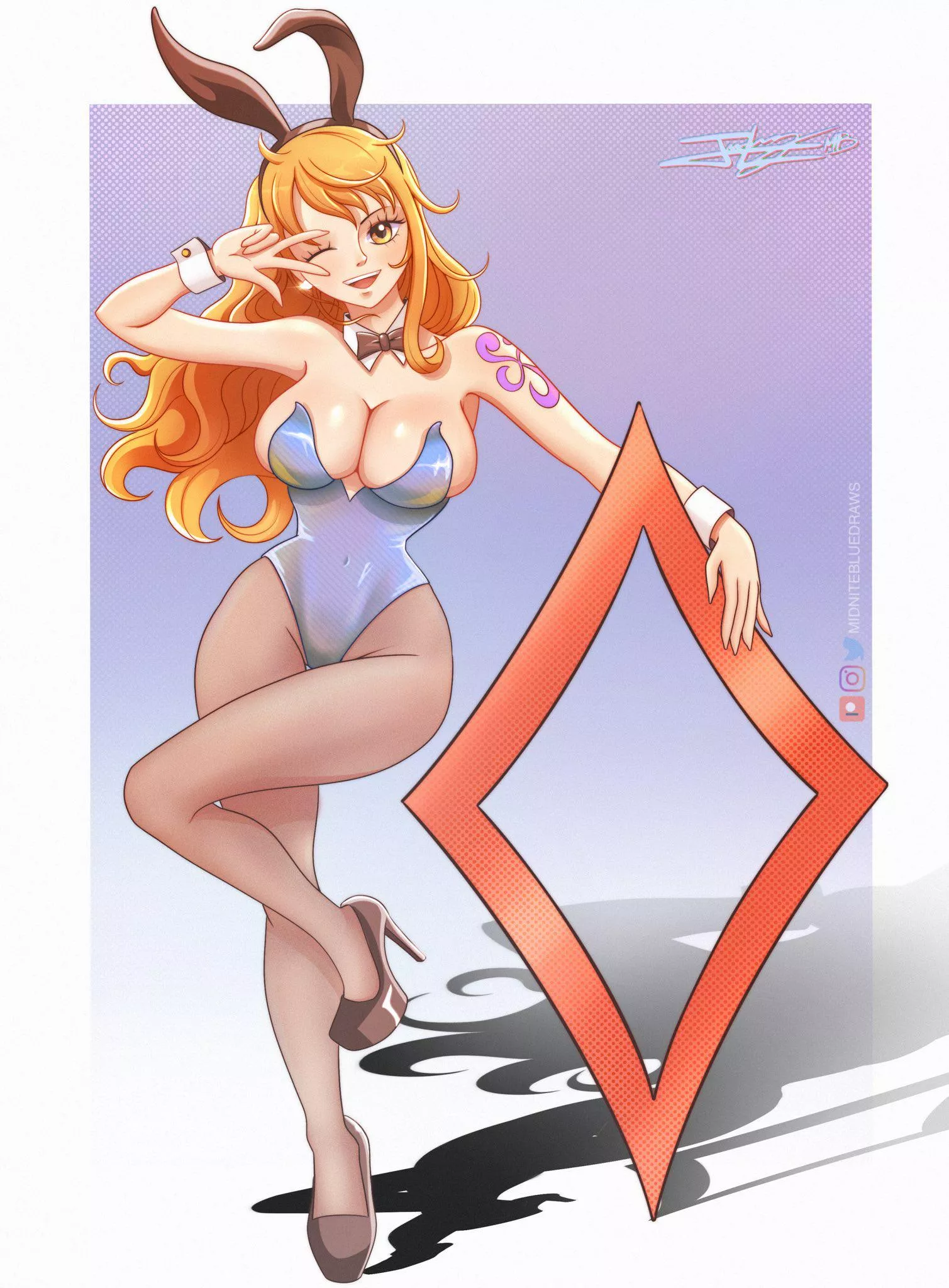Bunny Nami (MidniteBlueArt) posted by Nami316