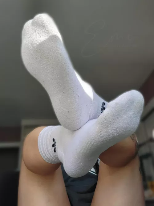 Dirty white gym socks with toe prints require immediate attention by naturalhateremi