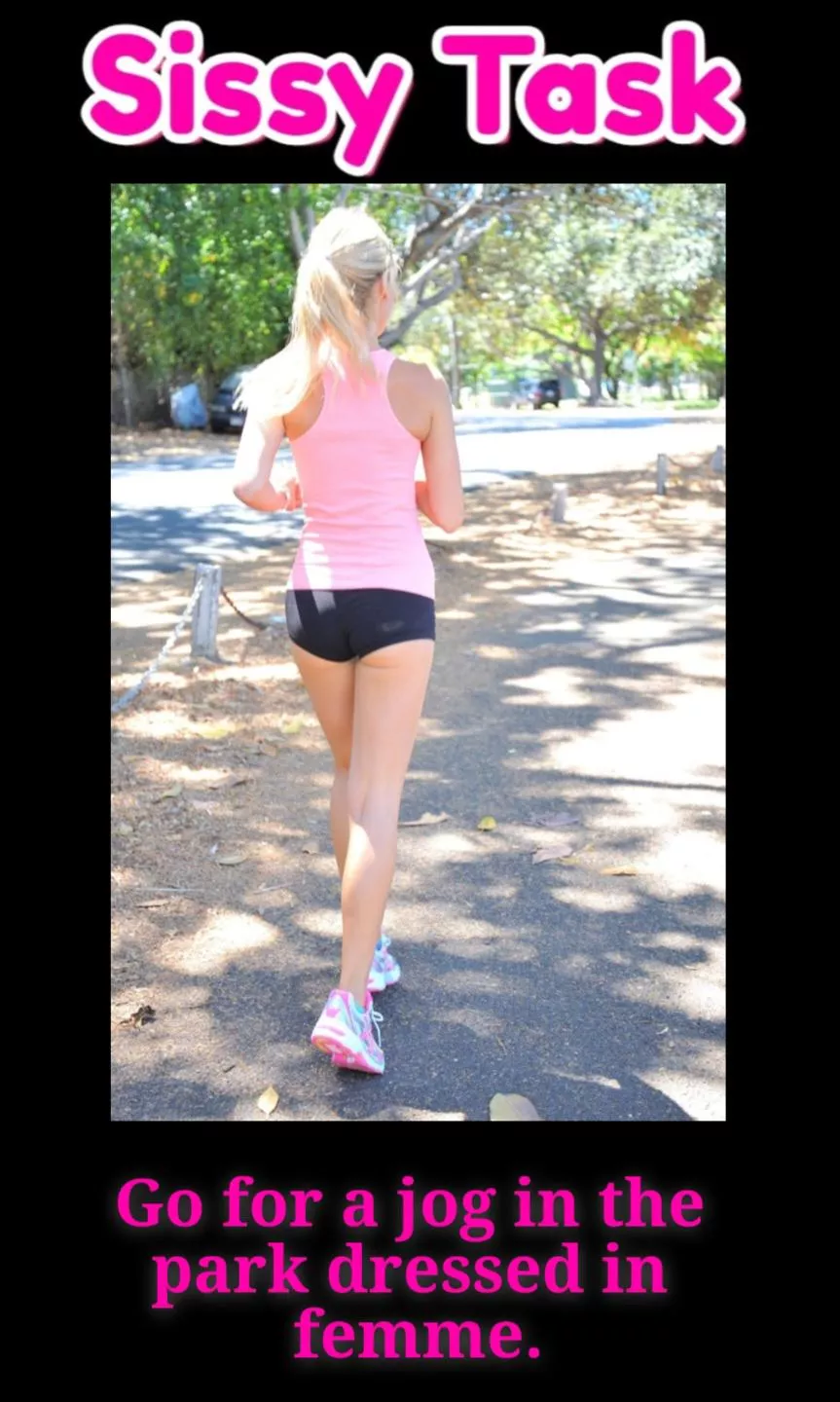 Go for a jog in the park dressed in femme. posted by StormRoyal8535