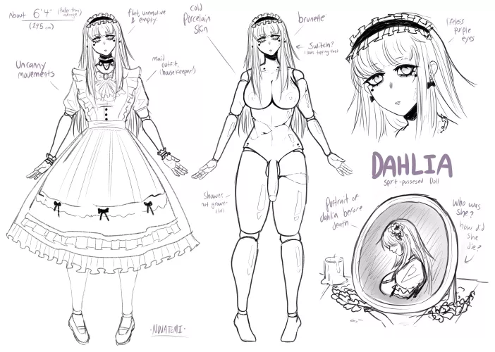 Haunted doll girl concept [OC, Novatemi] by Novatemi