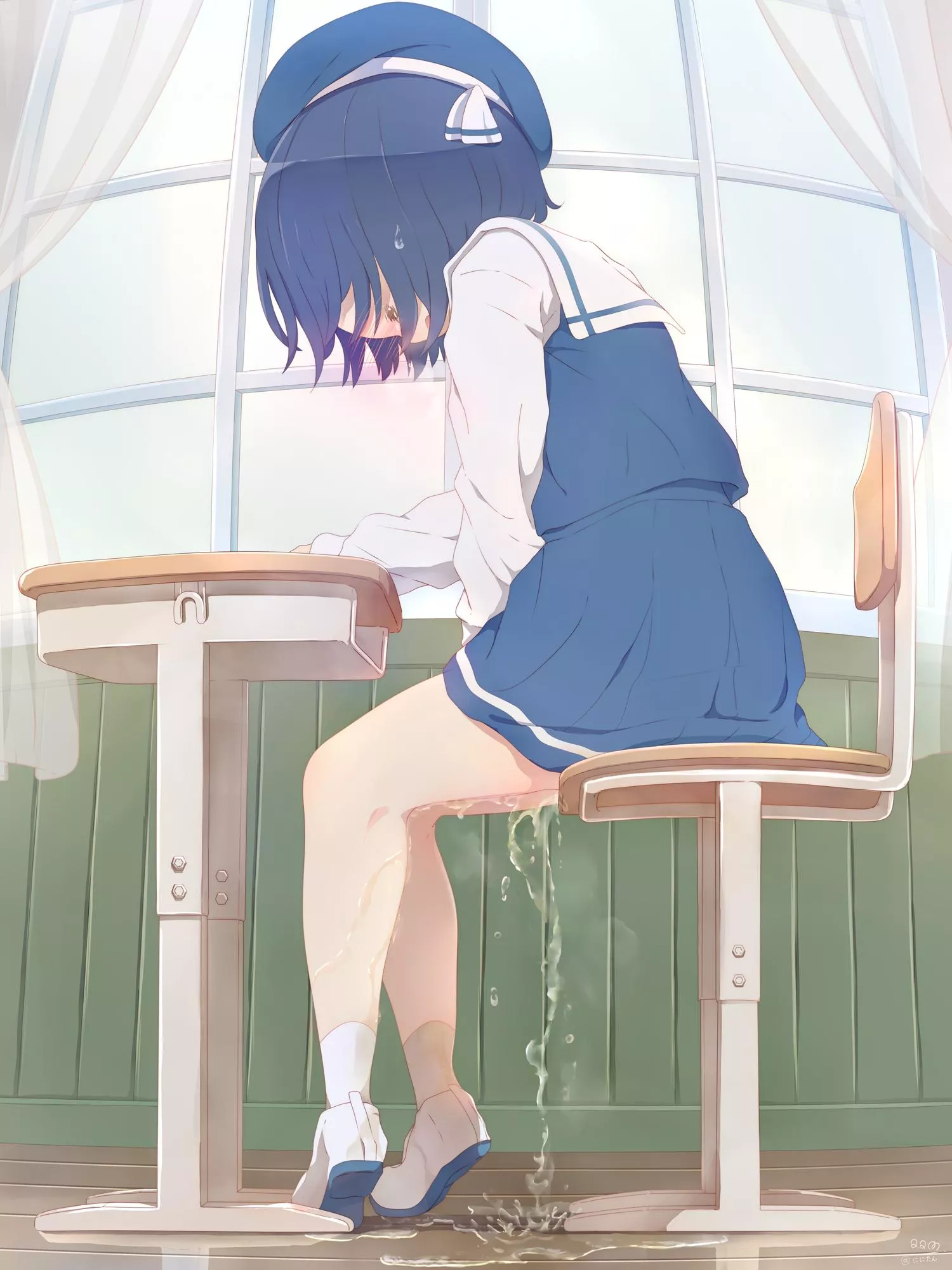 Having a big accident in class.... posted by DustyDragonPaws