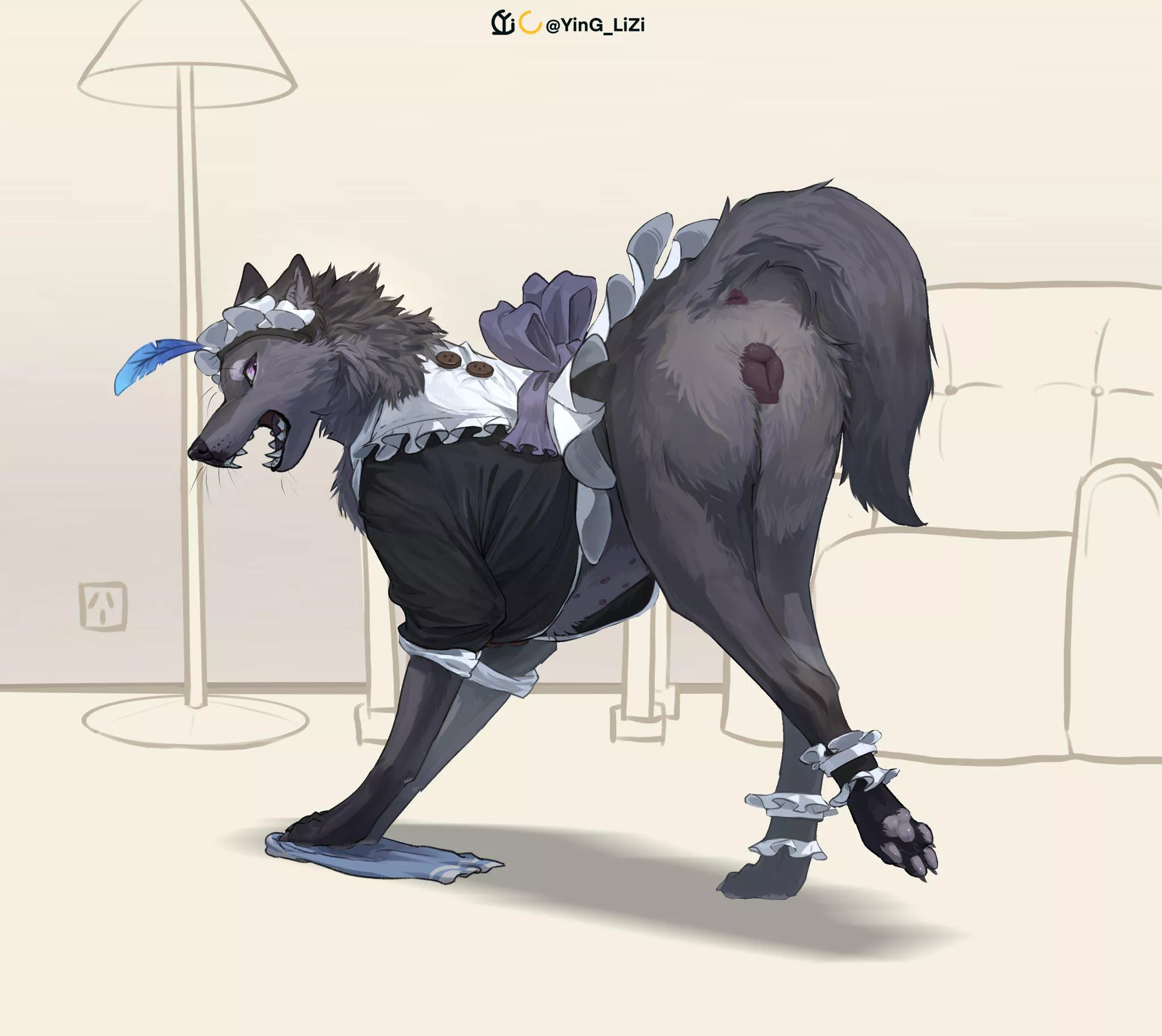 Hey!!! S-Stop staring you perv!! posted by furry_alt_94