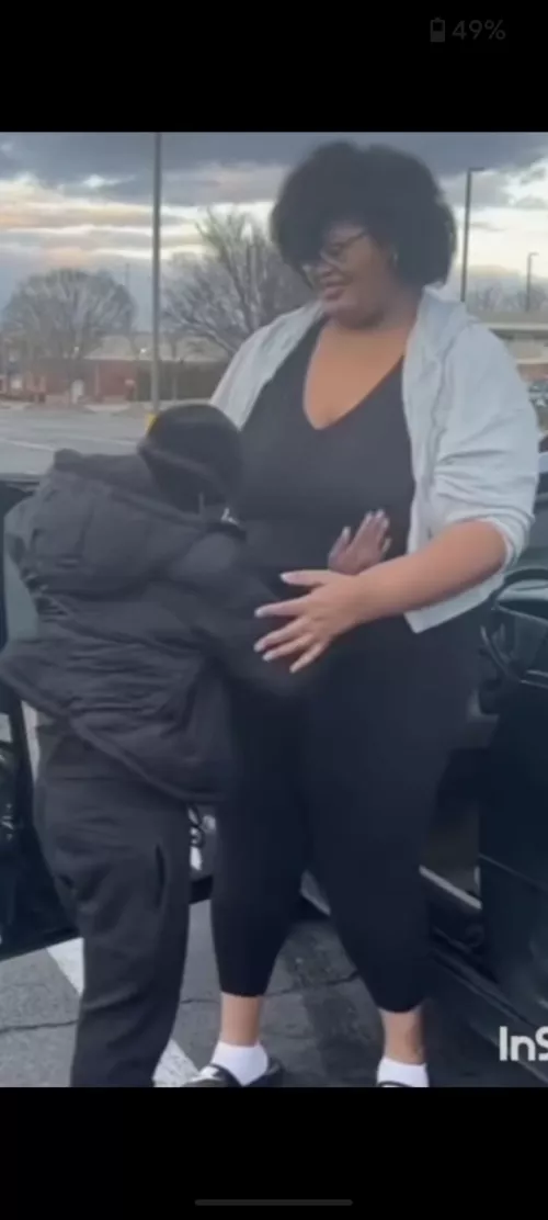Huge woman with her little puny bf by Many-Growth-1564