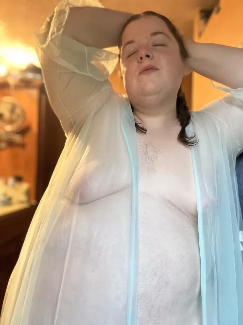I feel ethereal in this vintage robe tbh haha by [deleted]