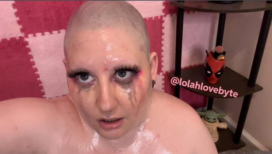 I love oil on my bald head  by lolahlovebyte